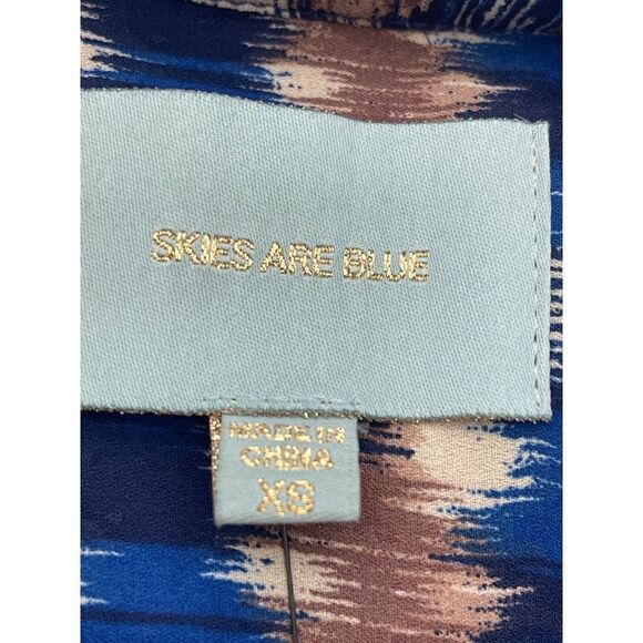 Skies Are Blue Multicolored Long Sleeve Shift Dress Size XS NWT - Picture 14 of 14